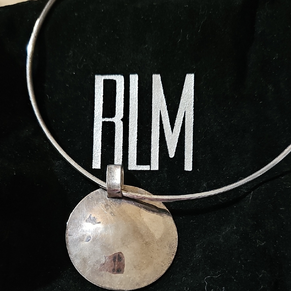 QVC Robert Lee Morris Silver Round Pendant Necklace